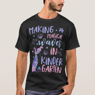 Erster Kindergartendist Girls Niedlich Mermaid Gi T-Shirt