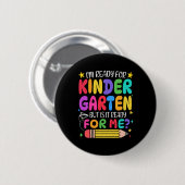 Erster Kindergartenmädchentag Button (Vorne & Hinten)