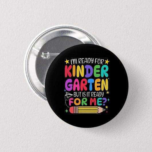 Erster Kindergartenmädchentag Button (Vorne & Hinten)