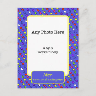 Erster Kindergartentag Foto Postkarte