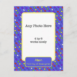 Erster Kindergartentag Foto Postkarte