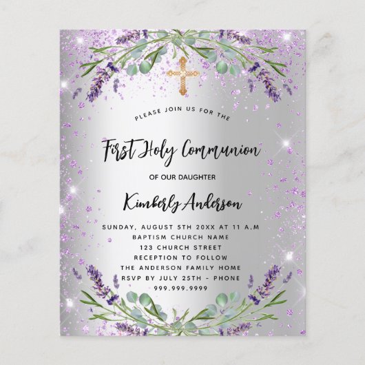 Erster Kommunallavender-Silberhaushalt Einladung (Vorderseite)