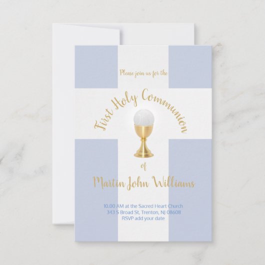 Erster Kommunion Einladung (Vorderseite)