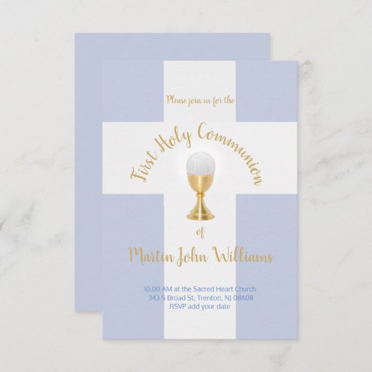 Erster Kommunion Einladung (Vorne/Hinten)