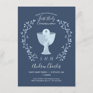 Erster Kommunion-Einladung, Boys erste Kommunion Einladung