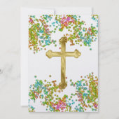 Erster Kommunion Farbenspiel Einladung (Vorderseite)