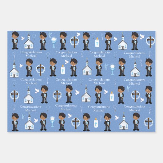 Erster Kommunion Geschenkpapier Set (Vorderseite 2)