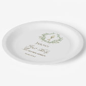 Erster Kommunion Grüne Wappen Chalice Pappteller (Schrägansicht)