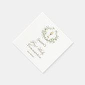 Erster Kommunion Grüne Wappen Chalice Serviette (Ecke)