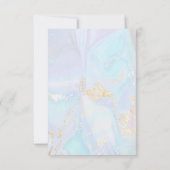 Erster Kommunionblau-Marmor Einladung (Rückseite)