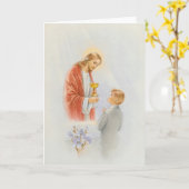 Erster Kommunionsbestätigungsjunge Karte (Gelbe Blume)