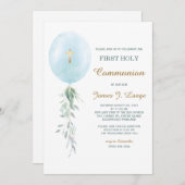 Erster Kommunionsjunge Einladung (Vorne/Hinten)