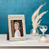 Erster Kommunionstag! Tischplatte für Foto Fotoplatte (Seite)