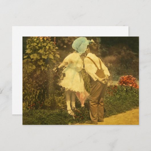 Erster Kuss des Frühlings Postkarte (Vorne/Hinten)