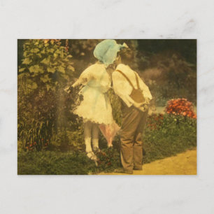 Erster Kuss des Frühlings Postkarte