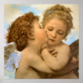 Erster Kuss (Engelsdetail) von Bouguereau Poster (Vorne)