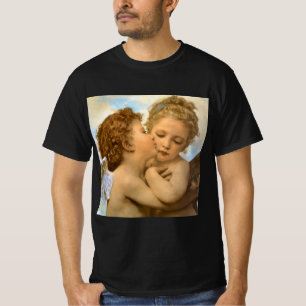 Erster Kuss (Engelsdetail) von Bouguereau T-Shirt