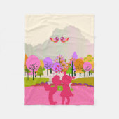 erster Kuss Fleecedecke (Vorderseite)