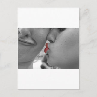 Erster Kuss Postkarte