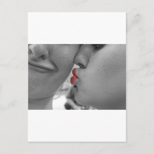 Erster Kuss Postkarte (Vorderseite)