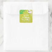 Erster langer Schlaf des Babys Quadratischer Aufkleber (Tasche)