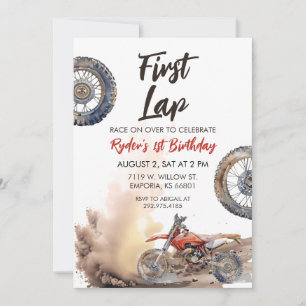 Erster Lap Little Racer 1. Geburtstag Einladung
