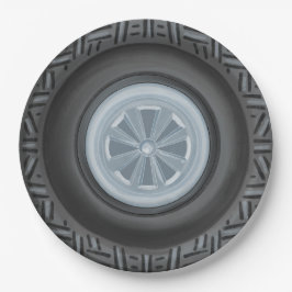 Erster Lap oder zwei Fast Racecar Rennbahn Geburts Pappteller