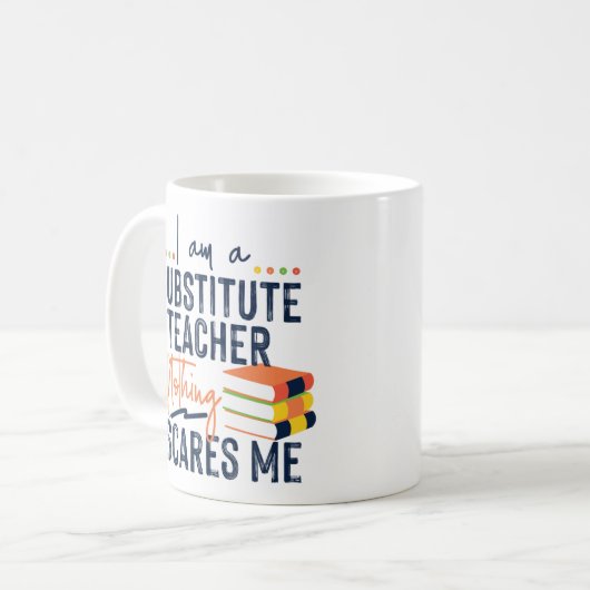 Erster Lehrer Ich bin stellvertretender Lehrer Kaffeetasse (Vorderseite Links)