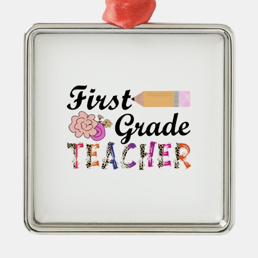 Erster Lehrer Ornament Aus Metall (Vorne)