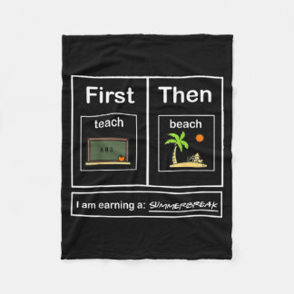 Erster Lehrer Strand Ich Verdiene Eine Sommerpause Fleecedecke