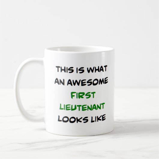 erster Leutnant, phantastisch Kaffeetasse (Links)
