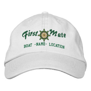 ERSTER MAAT Rad Anpassen Bootsname Ihr Name Bestickte Baseballkappe