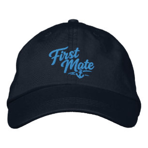 Erster Maat Segler Einfache Fette Schrift Bestickte Baseballkappe