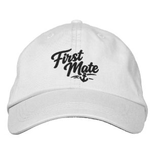 Erster Maat Segler Einfache Fette Schrift Bestickte Baseballkappe