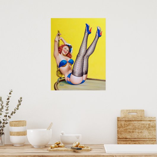 Erster Mate von Peter Driben 1953 Poster (Küche)