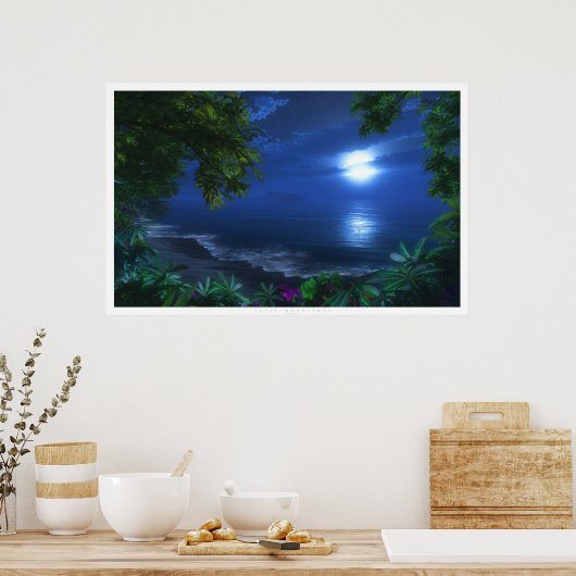 Erster Mondlicht Poster (Küche)