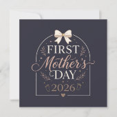 Erster Muttertag 2026 , Neue Mama Einladung (Vorderseite)