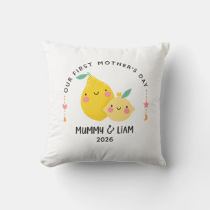 Erster Muttertag 2026 Süße Zitrone Mama & Baby  Kissen