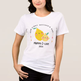 Erster Muttertag 2026 Süße Zitrone Mama & Baby Tri-Blend Shirt