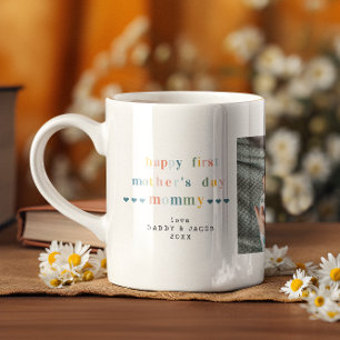 Erster Muttertag 3 Foto-Collage Kaffeetasse