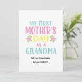 Erster Muttertag als neues Oma, Rose, bunt Karte (Stehend Vorderseite)