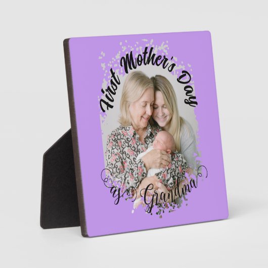 Erster Muttertag als Oma-Foto Fotoplatte (Vorderseite)