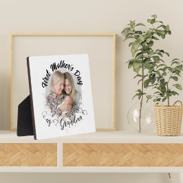 Erster Muttertag als Oma-Foto Fotoplatte