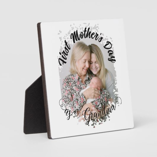 Erster Muttertag als Oma-Foto Fotoplatte (Vorderseite)