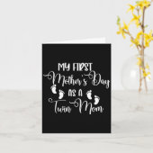 Erster Muttertag als Zwillingsmutter Muttertag Zwi Karte (Gelbe Blume)