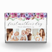 Erster Muttertag der Blume Drei Fotoblock (Vorderseite)