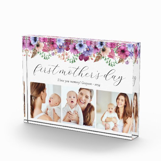 Erster Muttertag der Blume Drei Fotoblock (Rechts)