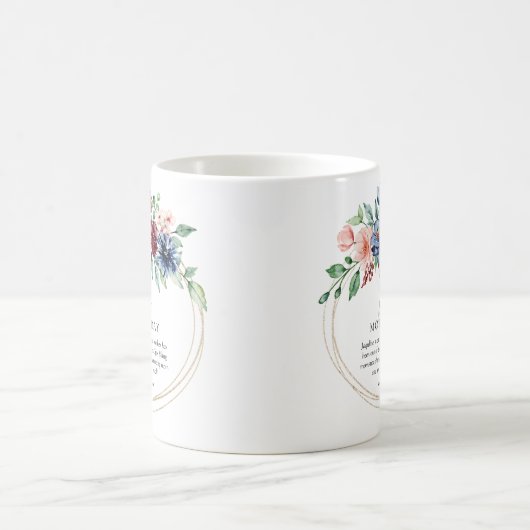 Erster Muttertag der süßen Blüte Kaffeetasse (Mittel)