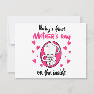 Erster Muttertag des Babys auf der Innenseite Feiertagskarte