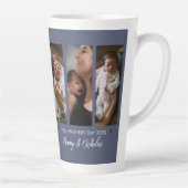 Erster Muttertag drei Foto Collage blau Milchtasse (Rechts)